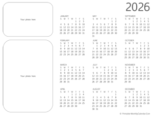 2026 photo calendar