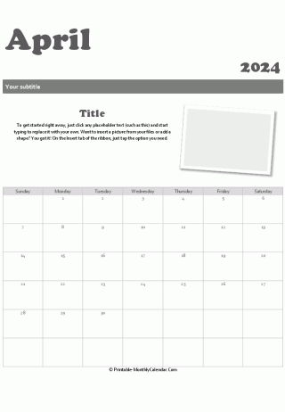 april 2024 snapshot calendar