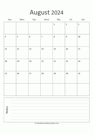 august 2024 printable calendar portrait
