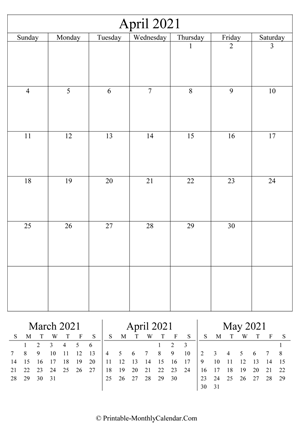 editable calendar april 2021