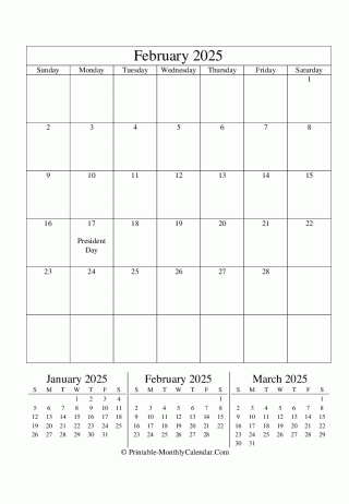editable calendar february 2025