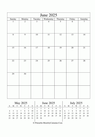 editable calendar june 2025