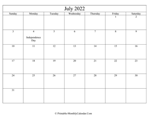 editable july 2022 calendar