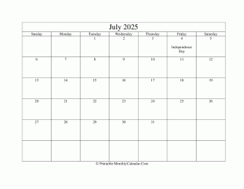 editable july 2025 calendar