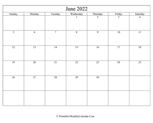 editable june 2022 calendar
