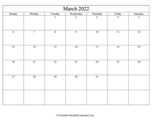editable march 2022 calendar