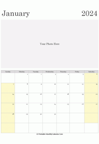 january 2024 photo calendar