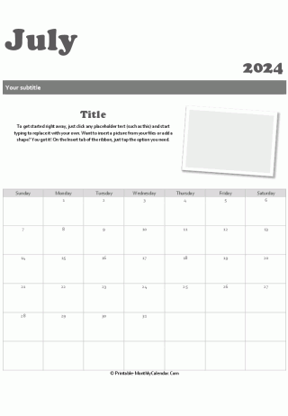 july 2024 snapshot calendar