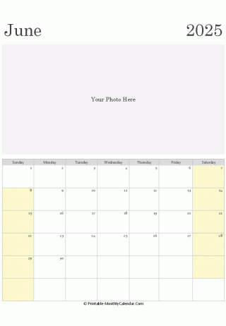 june 2025 photo calendar