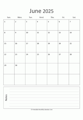 june 2025 printable calendar portrait
