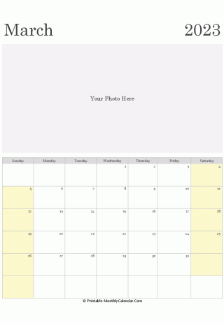 march 2023 photo calendar