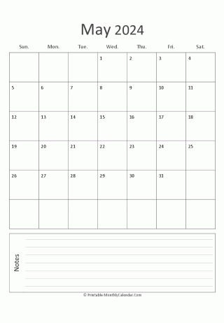 may 2024 printable calendar portrait