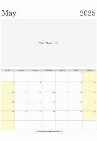 may 2025 photo calendar