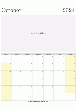 october 2024 photo calendar