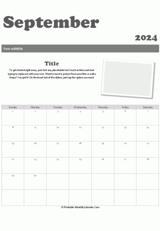 september 2024 snapshot calendar